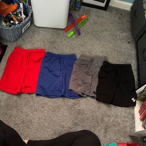 Kids Multi-Pack Shorts - Red, Blue, Gray, Black